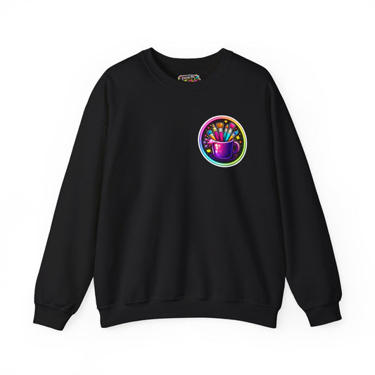 Excuse Me I TARTED crewneck sweatshirt | colorful bakery pun, donut art