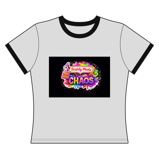 Excuse Me I TARTED Tee | Womens Ringer Shirt Colorful Funny Art Design