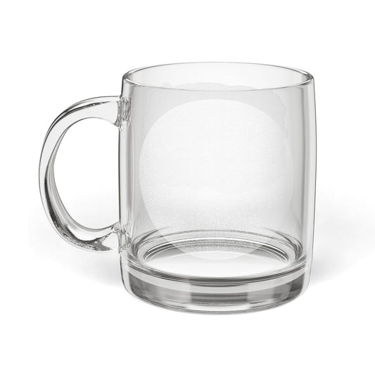 Engraved Glass Coffee Mug | 12oz Clear Engraving Mug