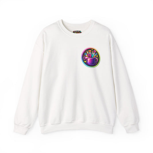 Excuse Me I TARTED crewneck sweatshirt | colorful bakery pun, donut art