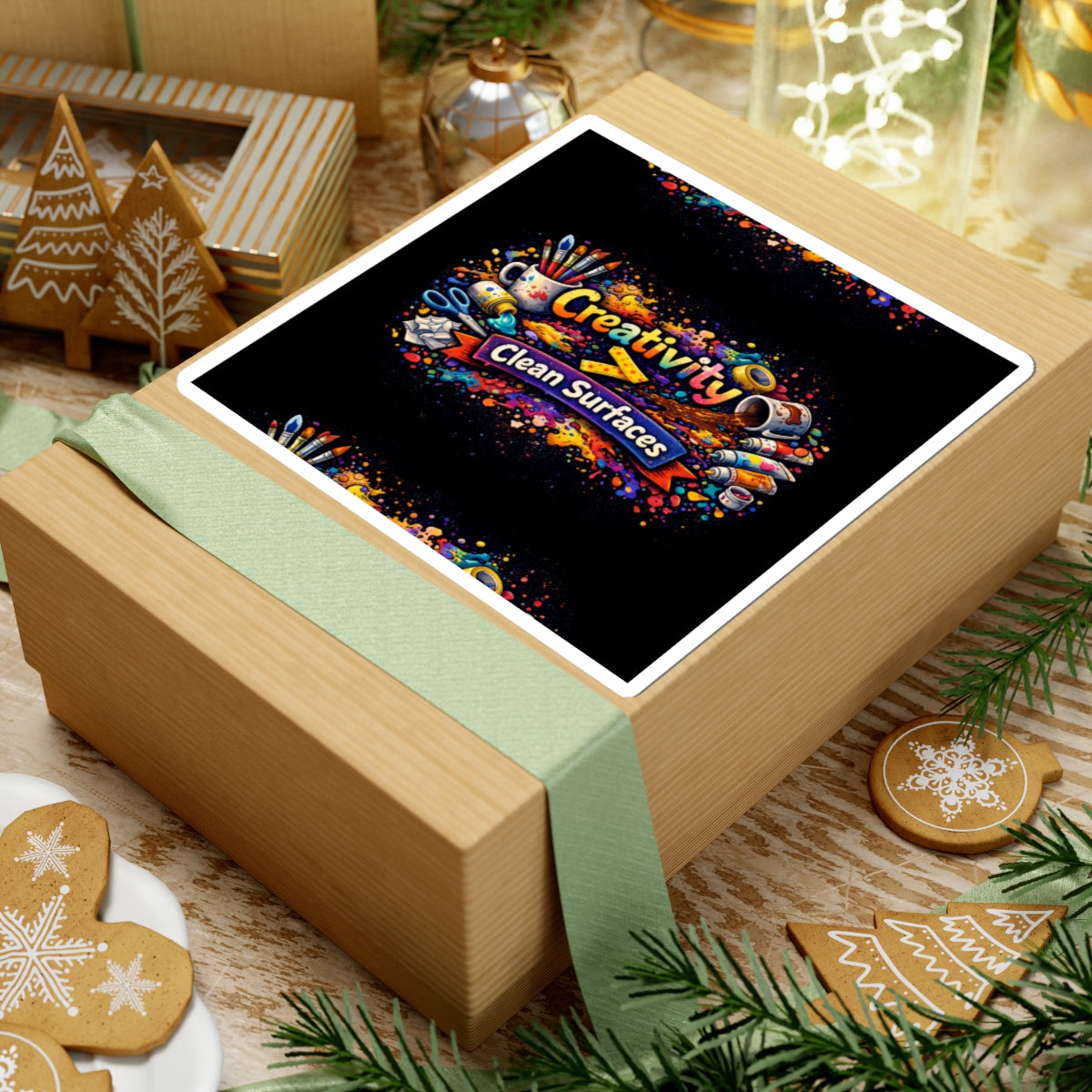 Creativity > Clean Surfaces Sticker | Art Tools, Paint Splatter